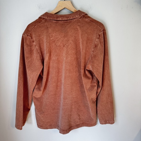 Michael Leu Collection Lightweight Soft Tan Brown Shell Button Cardigan Sz M - Picture 2 of 8